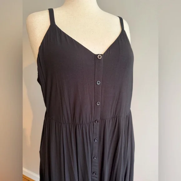 NWT Torrid Black Supersoft Button-Front Midi Dress - Torrid Size 3 (22-24, 3X) - Picture 5 of 16